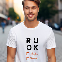 大丈夫か？R u ok Tシャツ