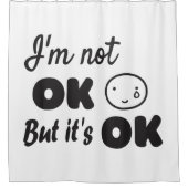 大丈夫じゃないけど招待フード付きスウェットシャツベビーT-Sh シャワーカーテン (正面)