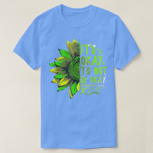 大丈夫じゃないメンタルヘルス認識度M Tシャツ (デザイン正面)