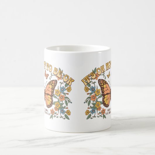 大丈夫じゃなくてメンタルヘルスが大事 コーヒーマグカップ (中央)