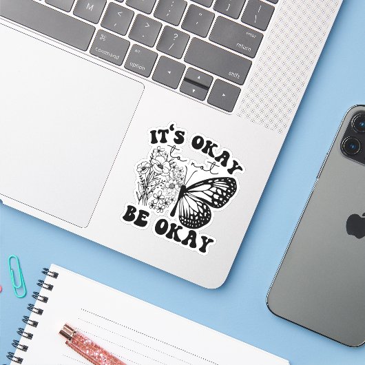 大丈夫じゃなくて大丈夫だ | Groovyレトロ シール (ノートパソコンとiPhone)