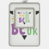 大丈夫じゃなくて良い シルバープレートフレームオーナメント (正面)