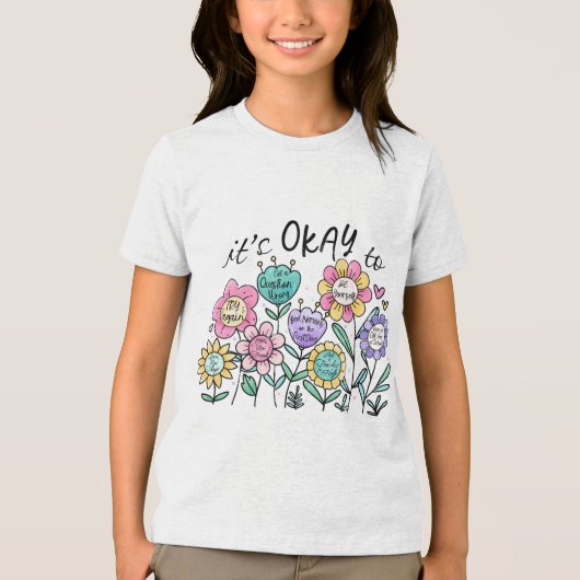 ✨ 「大丈夫だよ…」スクールシャツ初日デザイン ✨ トライブレンドＴシャツ (正面)