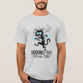 大丈夫だよ 私が大丈夫なの 電気猫 Tシャツ (正面)