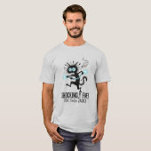 大丈夫だよ 私が大丈夫なの 電気猫 Tシャツ (正面フル)