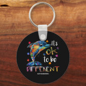 大丈夫だ – 自閉症違う意識イルカ キーホルダー (正面)