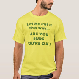 大丈夫って本当?面白い引用符 Tシャツ
