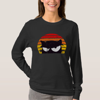 大丈夫ですか Hun  ミーム レトロ 猫 キティ 日没  1 Tシャツ