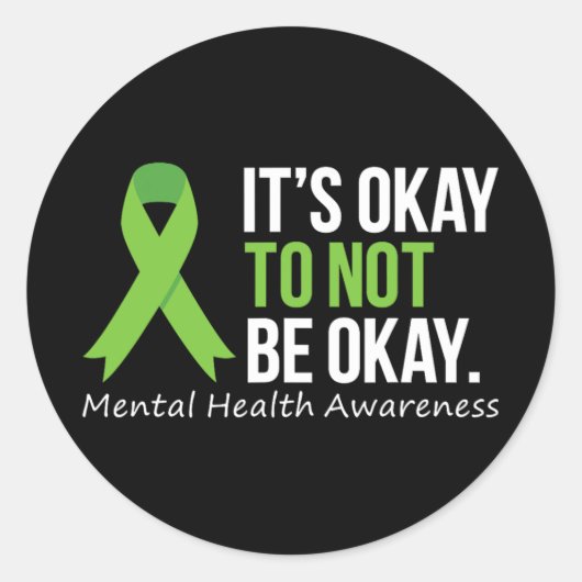 大丈夫シャツメンタルヘルスのアウェア ラウンドシール (正面)