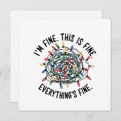 大丈夫、これは大丈夫、すべては大丈夫 面白いクリスマス シーズンカード (正面/裏面)