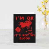 大丈夫、俺の血じゃない 血の飛沫 血まみれ カード (黄色い花)