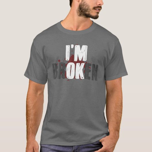 大丈夫 – 目に見えない病気を治す Tシャツ (正面)