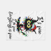 大丈夫 私は大丈夫 すべては大丈夫 ファン キャット クリス フリースブランケット (正面(横))