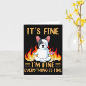 大丈夫 - 私は大丈夫 みんな大丈夫 - フレンチブルドッグ カード (黄色い花)