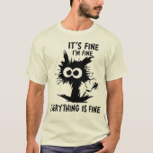 大丈夫 私も大丈夫 全て大丈夫 クレイジーキャット Tシャツ (正面)