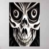 大不気味目のスカル | AIアートポスター ポスター (正面)