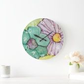 大丸時計「フラワーインク2」 ラージ壁時計 (ホーム)