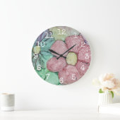 大丸時計「フラワーインク4」 ラージ壁時計 (ホーム)