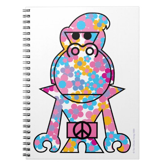 大丹ポリス™フラワーパワー ノートブック (正面)