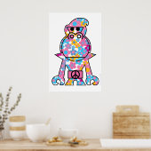 大丹ポリス™フラワーパワー ポスター (キッチン)