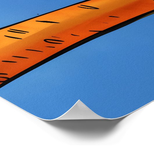 大予測できな目ポスター付き漫画オレンジフクロウ ポスター (角)