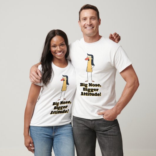 大予測できな鼻の漫画の女性 Tシャツ (ユニセックス)