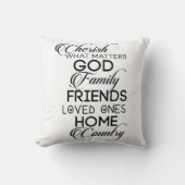 大事なことを大事にする クッション (正面)