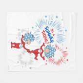 大事なこと大事なこと夏のこと フリースブランケット (正面(横))