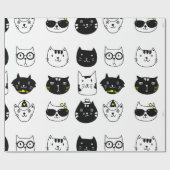 大事な行事のためのクールな猫の包装紙 ラッピングペーパー (フラット)