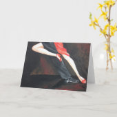 大事な行事のためのタンゴの足の挨拶状! カード (黄色い花)