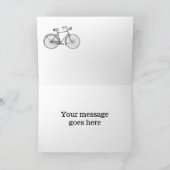 大事な行事のための自転車のデザインの挨拶状 カード (内部)