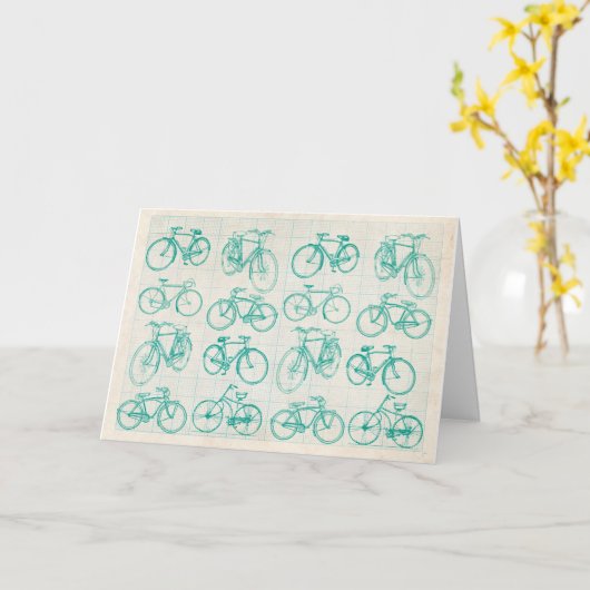 大事な行事のための自転車のデザインの挨拶状 カード (黄色い花)