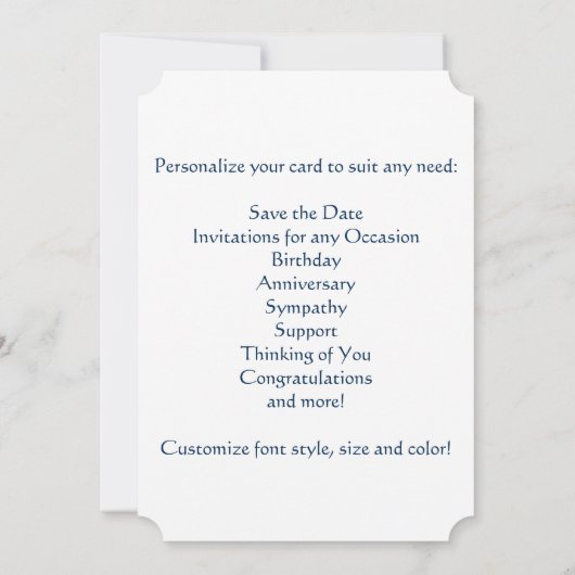 大事な行事のためのUSMC EGAのカスタマイズ可能なカード! セーブザデート (裏面)