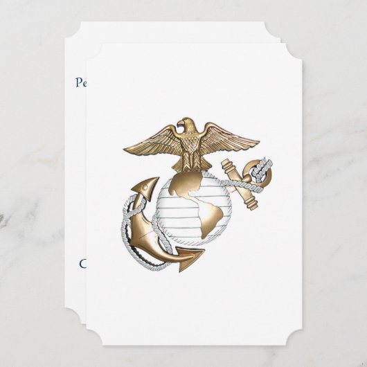 大事な行事のためのUSMC EGAのカスタマイズ可能なカード! セーブザデート (正面/裏面)