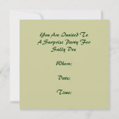 大事な行事の招待状のためのレトロのびっくりパーティ 招待状 (裏面)