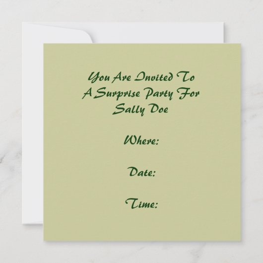 大事な行事の招待状のためのレトロのびっくりパーティ 招待状 (裏面)