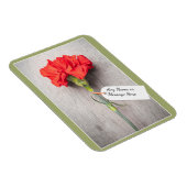 大事な行事カーネーションをラベルでパーソナライズ空白のする マグネット (右側)