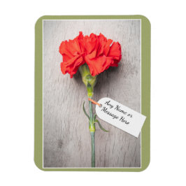 大事な行事カーネーションをラベルでパーソナライズ空白のする マグネット