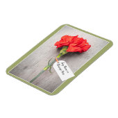 大事な行事カーネーションをラベルでパーソナライズ空白のする マグネット (左側)