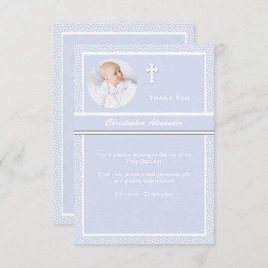 大事にされたパーソナライズな写真のサンキューカード サンキューカード (正面/裏面)