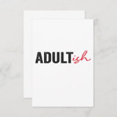 大人おもしろいっぽい大人っぽい大人っぽい子どもたちおもしろい サンキューカード (正面/裏面)