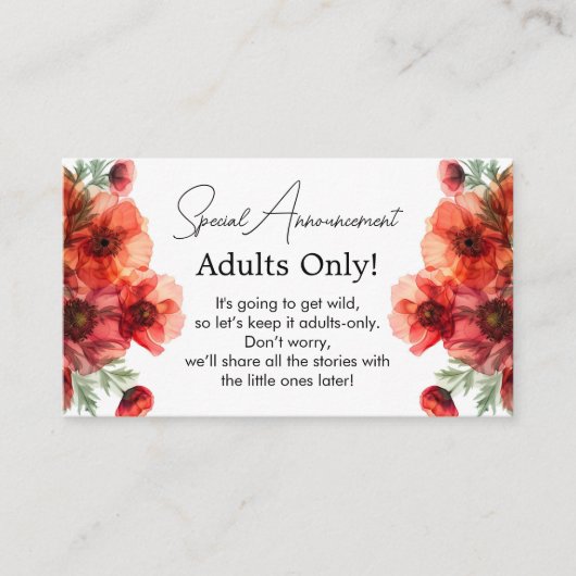 大人おもしろいのみ緋色ペタルセレナーデ エンクロージャーカード (正面)