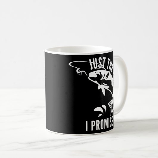 大人おもしろいのユーモア魚釣り私が約束するチップだけM コーヒーマグカップ (正面右)