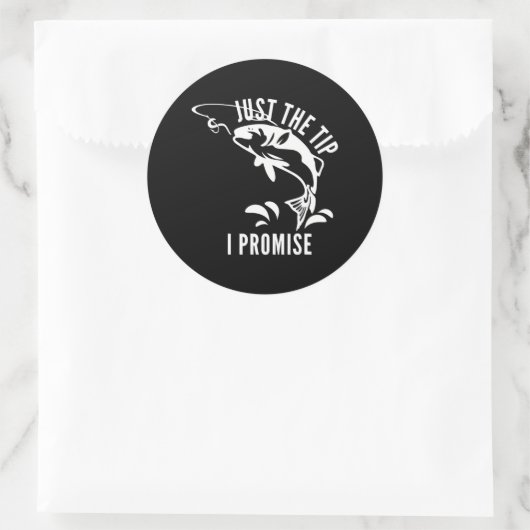 大人おもしろいのユーモア魚釣り私が約束するチップ ラウンドシール (バッグ)