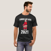 大人おもしろいのユーモア2021年クリスマス服男性へW Tシャツ (正面フル)