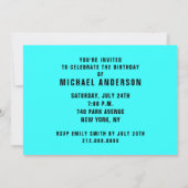 大人おもしろいの誕生日招待状 招待状 (裏面)