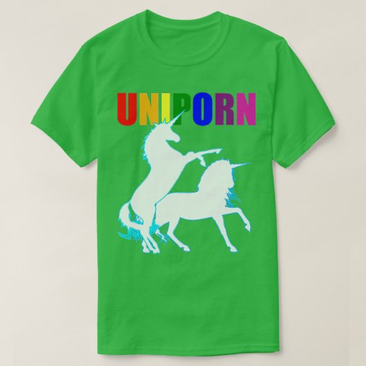 大人おもしろいゲイ汚いユニコーン不適切なナフト Tシャツ (デザイン正面)