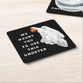 大人おもしろいハローウィンパーティ スクエアペーパーコースター (アングル)