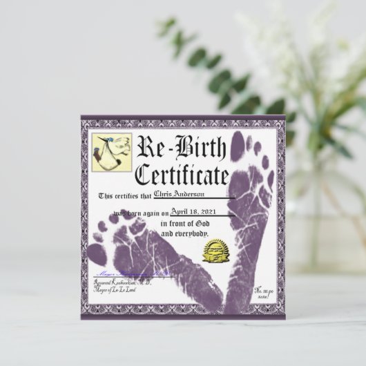 大人おもしろいバースデーパーティ招待状 招待状 (スタンド正面)