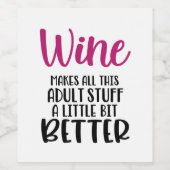 大人おもしろいワインラベル ワインラベル (シングルラベル)